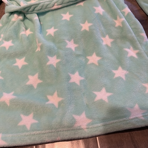 ARDENE plush robe - seafoam green/white stars - Picture 5 of 5